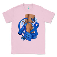 Bubblegum Pink Colon Cancer diva blue ribbon Classic Tee - NancyCooperArtShop