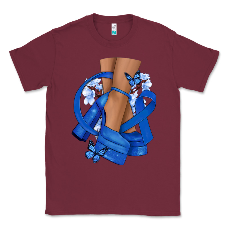 Colon Cancer Diva Blue Ribbon Classic Tee by NancyCooperArtShop | Teevron