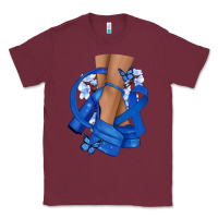 Burgundy Colon Cancer diva blue ribbon Classic Tee - NancyCooperArtShop