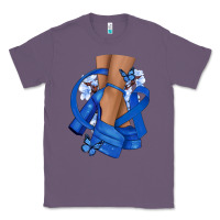 Lavender Colon Cancer diva blue ribbon Classic Tee - NancyCooperArtShop