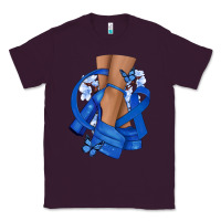 Plum Colon Cancer diva blue ribbon Classic Tee - NancyCooperArtShop