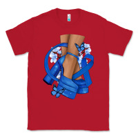 Red Colon Cancer diva blue ribbon Classic Tee - NancyCooperArtShop