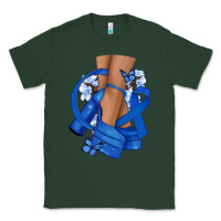 Sports Green Colon Cancer diva blue ribbon Classic Tee - NancyCooperArtShop