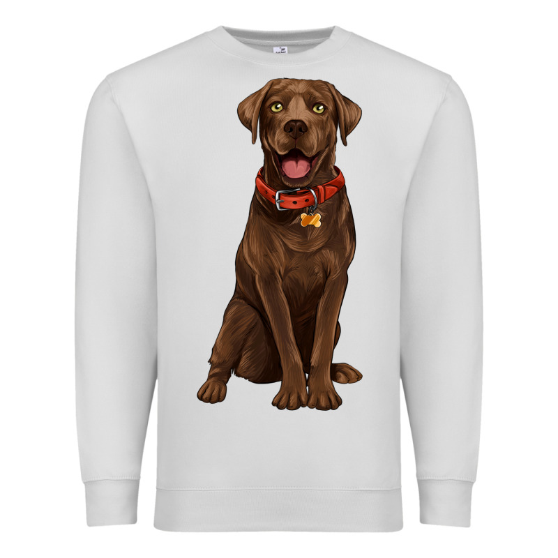 Chocolate Lab Labrador Retriever Premium Sweatshirt by Artiststas | Teevron