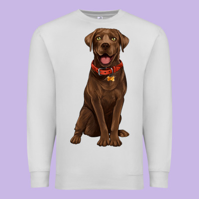 Chocolate Lab Labrador Retriever Premium Sweatshirt Designed By Artiststas