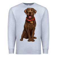 Heather Grey chocolate lab labrador retriever Premium Sweatshirt - Artiststas