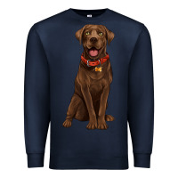 Navy chocolate lab labrador retriever Premium Sweatshirt - Artiststas