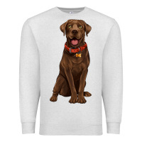 Oatmeal Heather chocolate lab labrador retriever Premium Sweatshirt - Artiststas