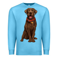 Ocean Blue chocolate lab labrador retriever Premium Sweatshirt - Artiststas