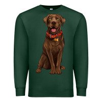 Sports Green chocolate lab labrador retriever Premium Sweatshirt - Artiststas