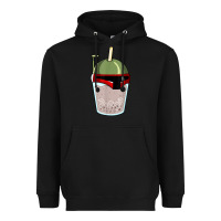 Black bubble fett boba tea funny sci fi pun pearl milk tea gift t shirt Heavyweight Hoodie - minhPixels