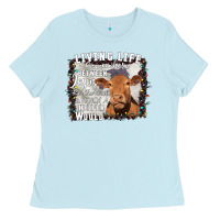 Baby Blue Between Jesus Take The Wheel I Wish A Heifer Would Ladies Tee - Bettercallsaul