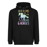 Black Jesus And Horses, Horse Gifts For Girls, Women Heavyweight Hoodie - minhPixels