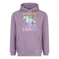 Lavender Jesus And Horses, Horse Gifts For Girls, Women Heavyweight Hoodie - minhPixels