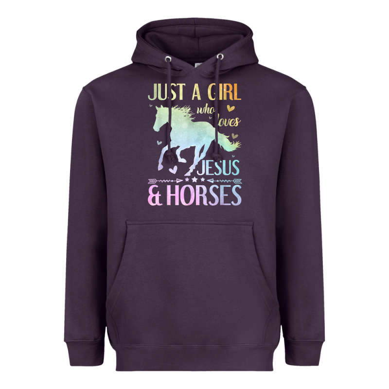 Jesus And Horses, Horse Gifts For Girls, Women Heavyweight Hoodie by minhPixels | Teevron