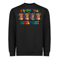 Black Its Okay To Be Different Heavyweight Sweatshirt - CowhideDigitalArt