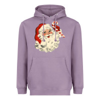 Lavender santa vintage face Heavyweight Hoodie - minhPixels