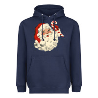 Santa Vintage Face Heavyweight Hoodie | Teevron