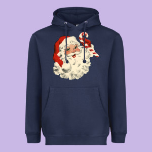 Santa Vintage Face Heavyweight Hoodie Designed By Minhpixels