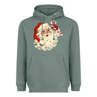 Sage santa vintage face Heavyweight Hoodie - minhPixels