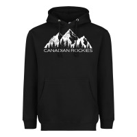 Black Canadian Rockies Gift Canada Rocky Mountains Souvenir Heavyweight Hoodie - minhPixels