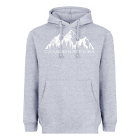 Heather Grey Canadian Rockies Gift Canada Rocky Mountains Souvenir Heavyweight Hoodie - minhPixels