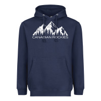 Navy Canadian Rockies Gift Canada Rocky Mountains Souvenir Heavyweight Hoodie - minhPixels