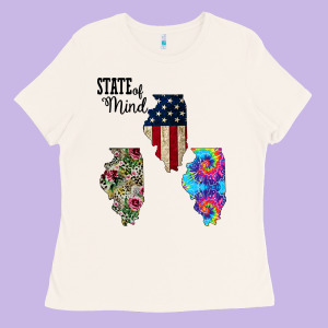 Im In A Fishing State Of Mind Illinois Ladies Tee Designed By Bettercallsaul