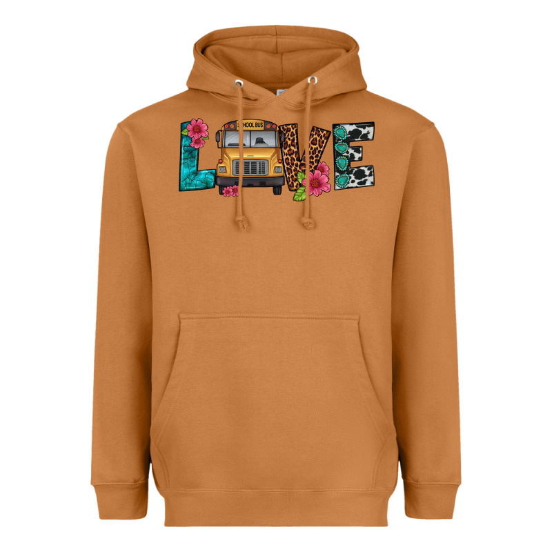 Love School Bus Heavyweight Hoodie by Artiststas | Teevron