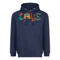 Navy love school bus Heavyweight Hoodie - Artiststas