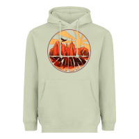 Matcha Retro Vintage Sedona Arizona Hiking Sunset Dawn Gift Heavyweight Hoodie - minhPixels