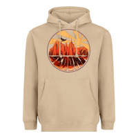 Mushroom Retro Vintage Sedona Arizona Hiking Sunset Dawn Gift Heavyweight Hoodie - minhPixels