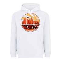 White Retro Vintage Sedona Arizona Hiking Sunset Dawn Gift Heavyweight Hoodie - minhPixels