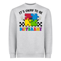 Heather Grey It's Okay To Be Different Heavyweight Sweatshirt - CowhideDigitalArt