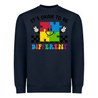 Navy It's Okay To Be Different Heavyweight Sweatshirt - CowhideDigitalArt
