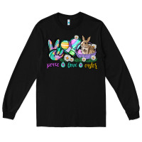Black Peace love Easter Day Long Sleeve Tee - CowGirlArtShop