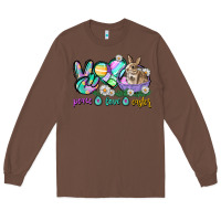 Chestnut Peace love Easter Day Long Sleeve Tee - CowGirlArtShop