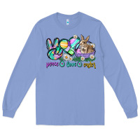 Colony Blue Peace love Easter Day Long Sleeve Tee - CowGirlArtShop
