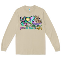 Mushroom Peace love Easter Day Long Sleeve Tee - CowGirlArtShop