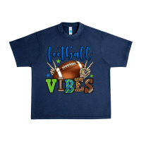 Navy Football vibes green and blue Urban Heavy Tee - HowdyJamesFarm