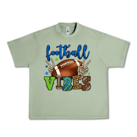 Oil Green Football vibes green and blue Urban Heavy Tee - HowdyJamesFarm