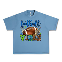 Pebble Blue Football vibes green and blue Urban Heavy Tee - HowdyJamesFarm