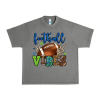 Tornado Football vibes green and blue Urban Heavy Tee - HowdyJamesFarm