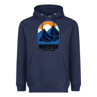 Navy Whitefish MT Heavyweight Hoodie - minhPixels