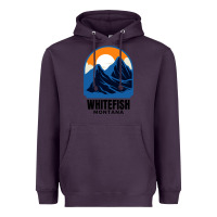 Plum Whitefish MT Heavyweight Hoodie - minhPixels
