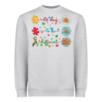 Heather Grey It's Okay To Be Different Heavyweight Sweatshirt - CowhideDigitalArt