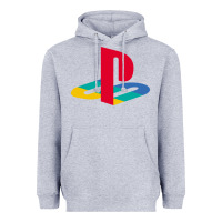 Heather Grey play station Heavyweight Hoodie - minhPixels