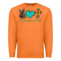 Carrot peace love faith with cros and sunflower Premium Sweatshirt - Artiststas