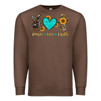 Chestnut peace love faith with cros and sunflower Premium Sweatshirt - Artiststas