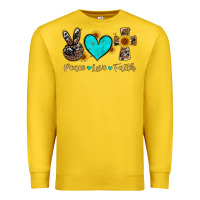 Lemon peace love faith with cros and sunflower Premium Sweatshirt - Artiststas